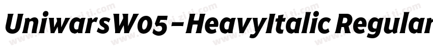 UniwarsW05-HeavyItalic Regular字体转换